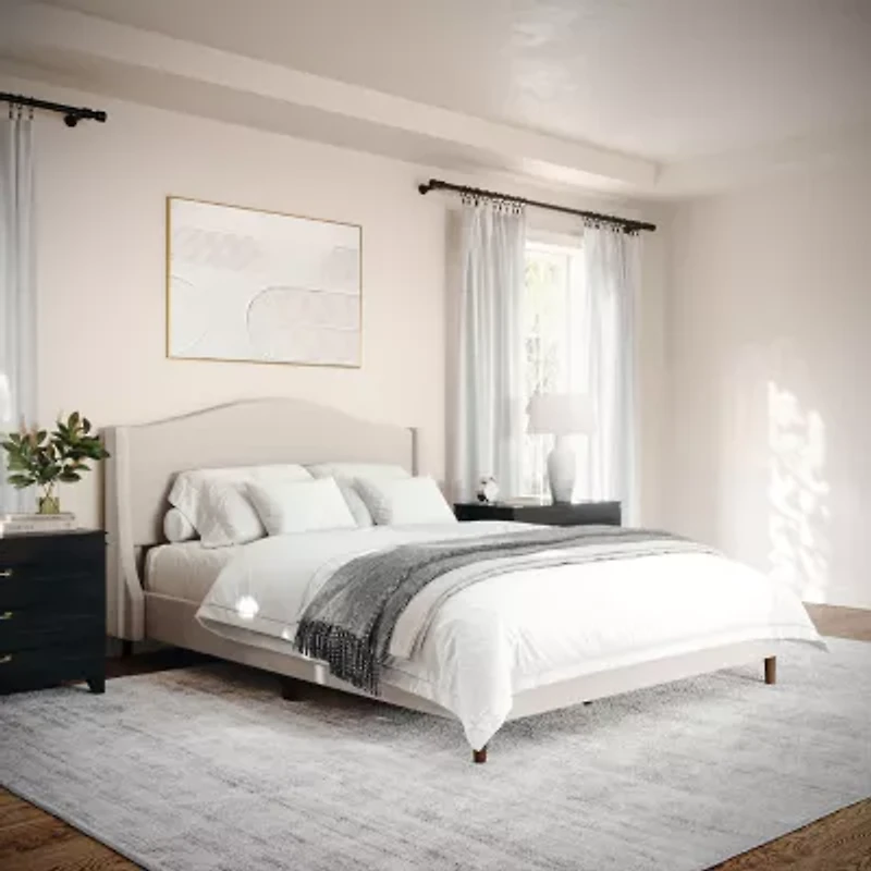 Martha Stewart Amelia Upholstered Platform Bed