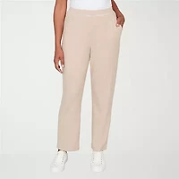 Alfred Dunner Comfort And Joy Womens Straight Mid Rise Pull-On Pant