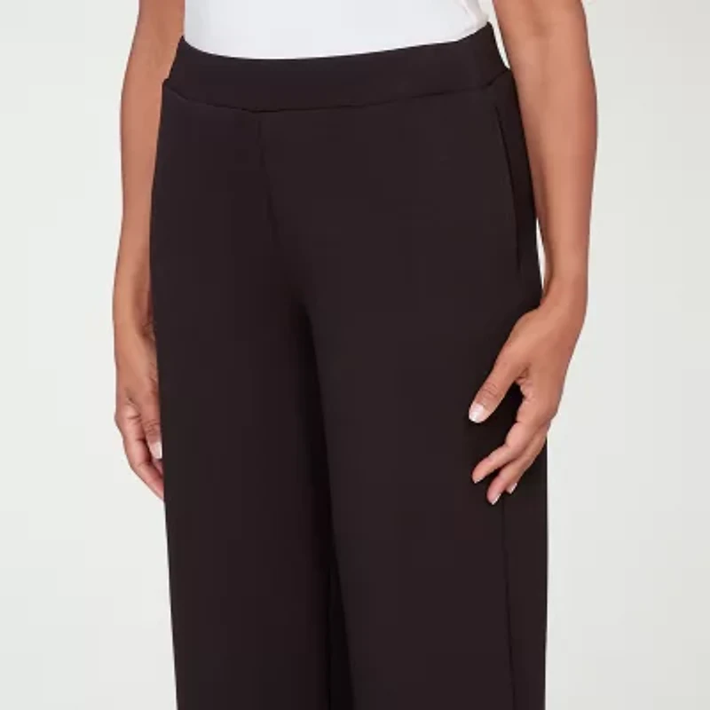 Alfred Dunner Seville Womens Straight Mid Rise Pull-On Pant