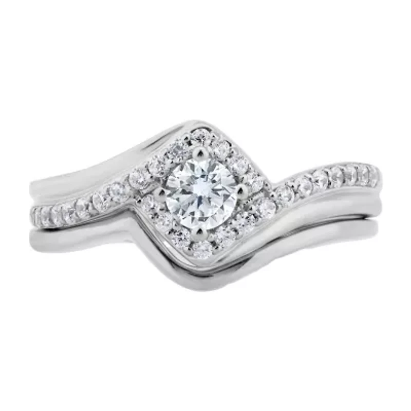 Womens 1/2 CT. T.W. Natural White Diamond 10K Gold Bridal Set