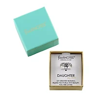 Footnotes Daughter Womens Sterling Silver Flower Band
