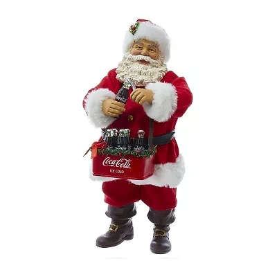 Kurt Adler 10-Inch Santa Opening Coke Tablepiece