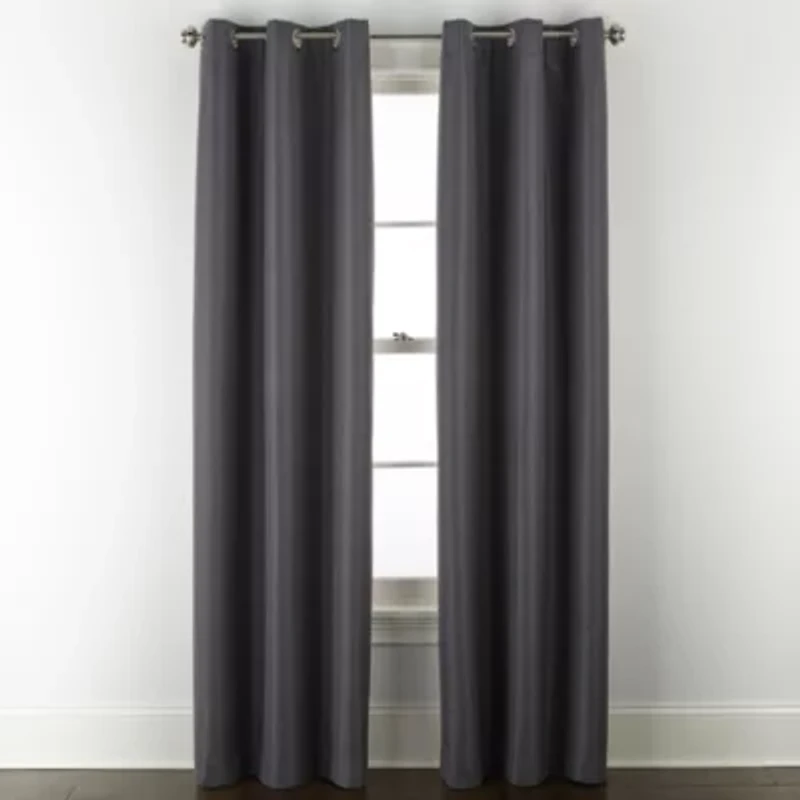 Home Expressions Allister Grommet Top Energy Saving 100% Blackout Single Curtain Panel