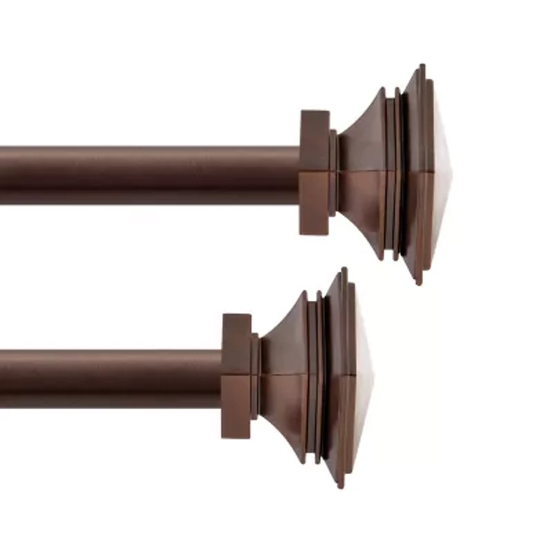Deco Window 2-Pack Basics Square 1 Curtain Rod