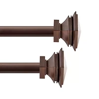 Deco Window 2-Pack Basics Square 1 Curtain Rod
