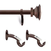 Deco Window 2-Pack Basics Square 1 Curtain Rod