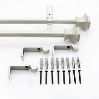 Deco Window 2-Pack Square 5/8 Curtain Rod