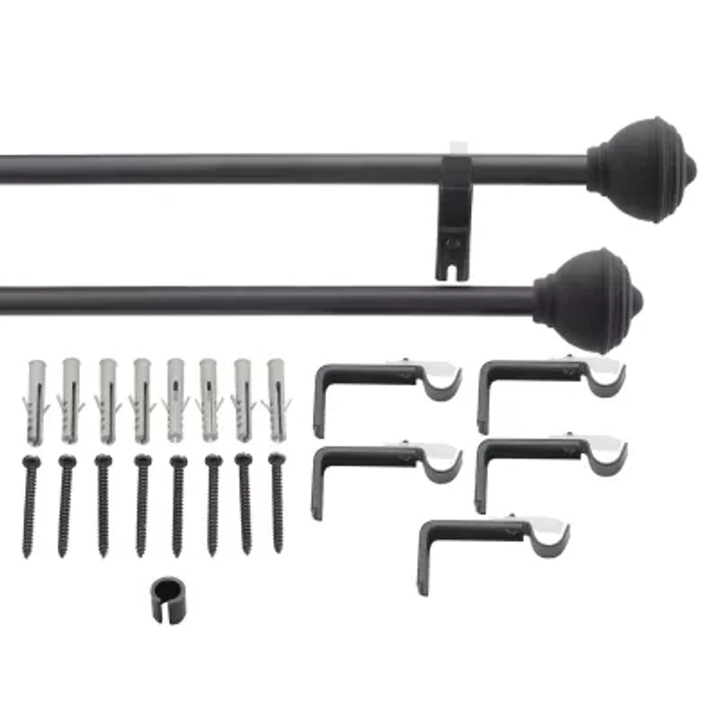 Deco Window 2-Pack Urn 5/8 Curtain Rod