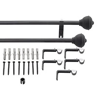 Deco Window 2-Pack Urn 5/8 Curtain Rod