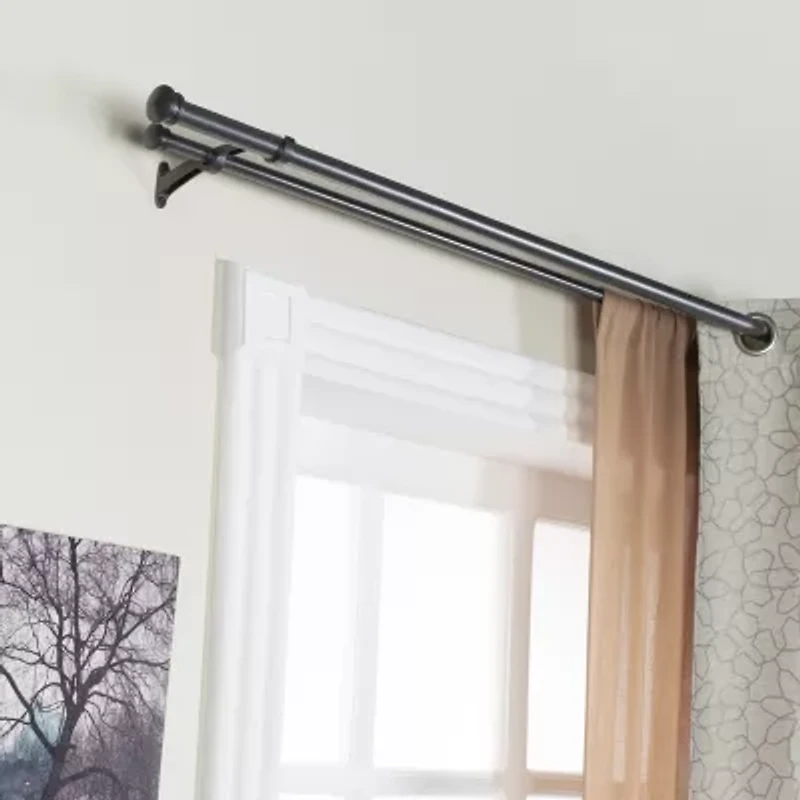Deco Window End Cap Double Curtain Rod