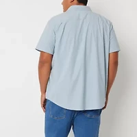 mutual weave Mens Short Sleeve Classic Fit Big and Tall Button-Down Shirt