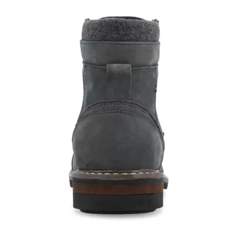 Territory Mens Yukon Block Heel Lace Up Boots