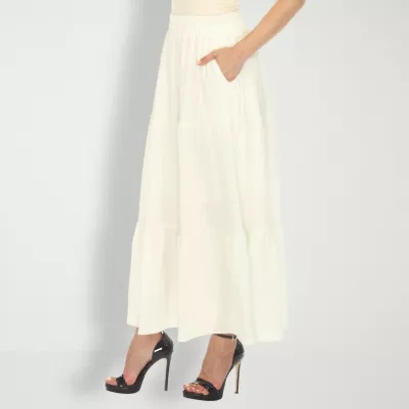 White Mark Womens Maxi Skirt