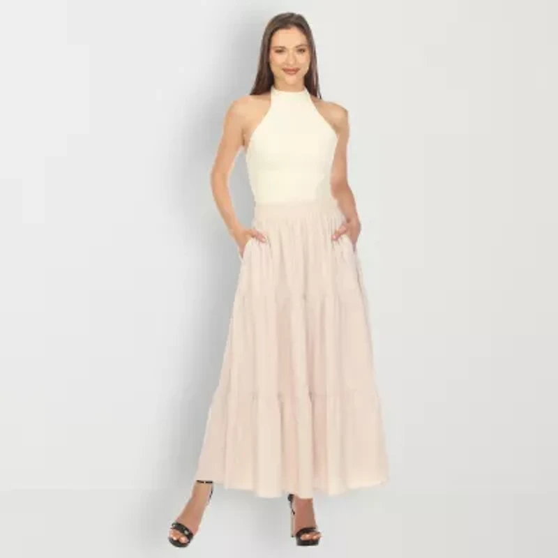 White Mark Womens Maxi Skirt