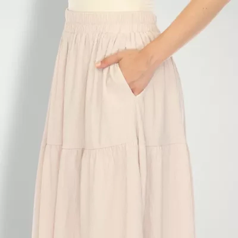 White Mark Womens Maxi Skirt