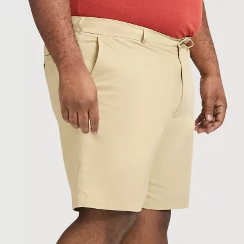 IZOD Saltwater Twill Mens 9 1/2" Big and Tall Stretch Fabric Chino Short