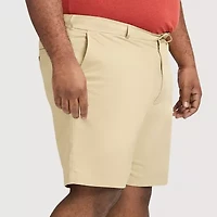 IZOD Saltwater Twill Mens 9 1/2" Big and Tall Stretch Fabric Chino Short