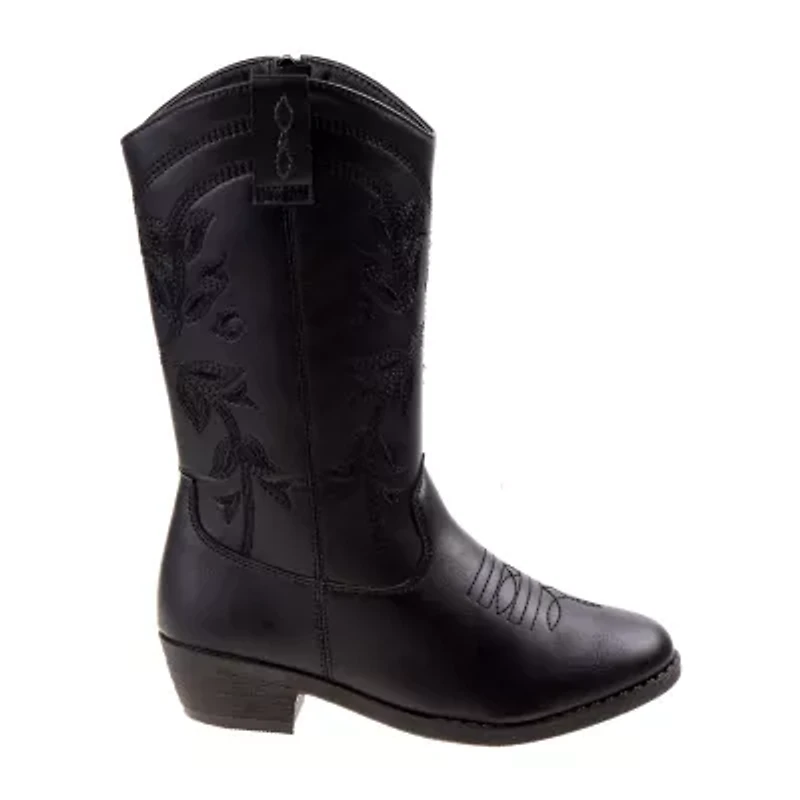 Kensie Little & Big Kid Girls Flat Heel Cowboy Boots