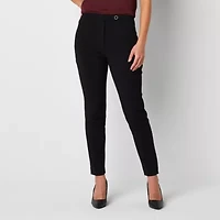 Worthington Womens Slim Mid Rise Ankle Pant