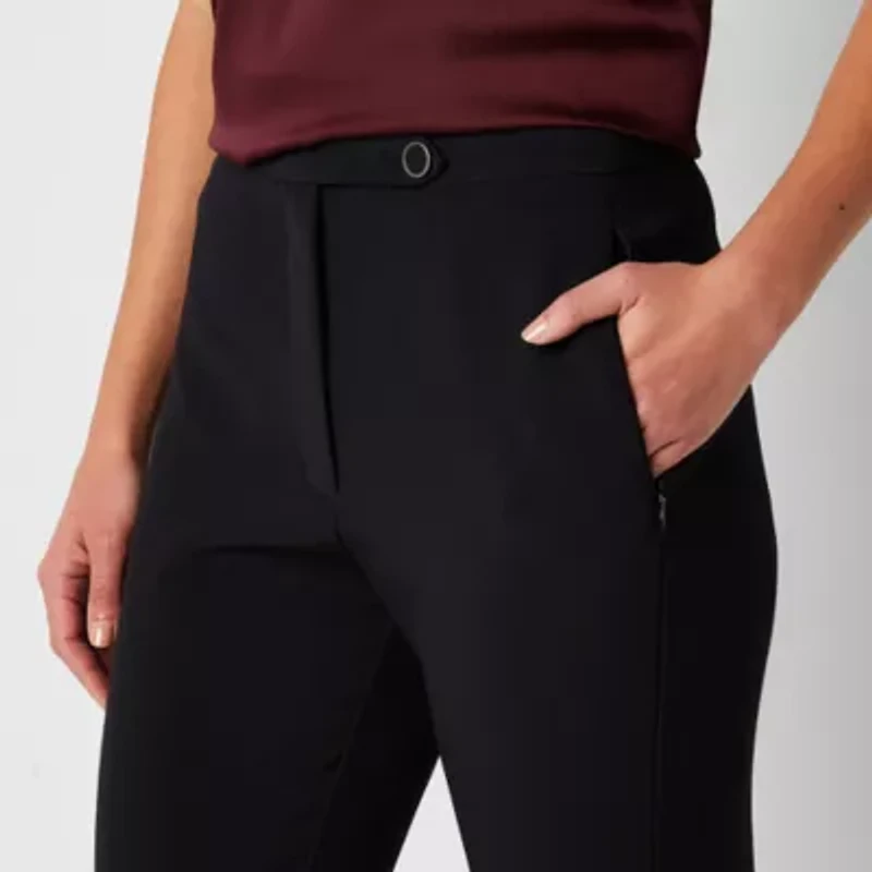 Worthington Womens Slim Mid Rise Ankle Pant