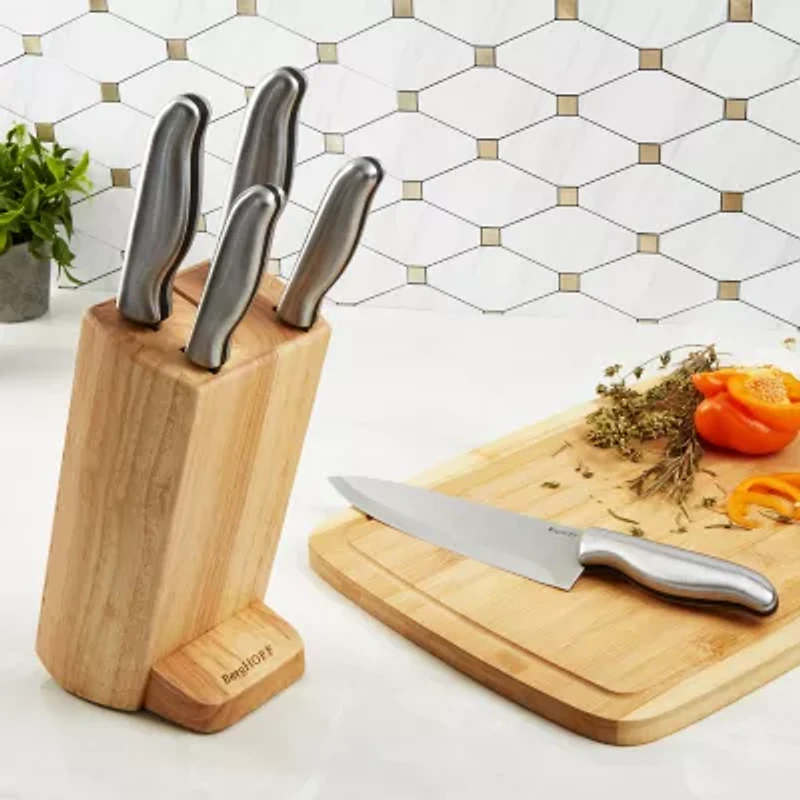 BergHOFF Dina Entity Stainless Steel 6-pc. Knife Block Set
