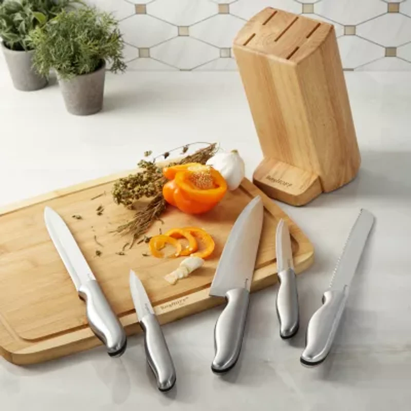 BergHOFF Dina Entity Stainless Steel 6-pc. Knife Block Set