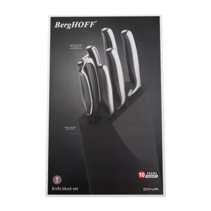 BergHOFF Dina Frame Stainless Steel 8-pc. Knife Block Set