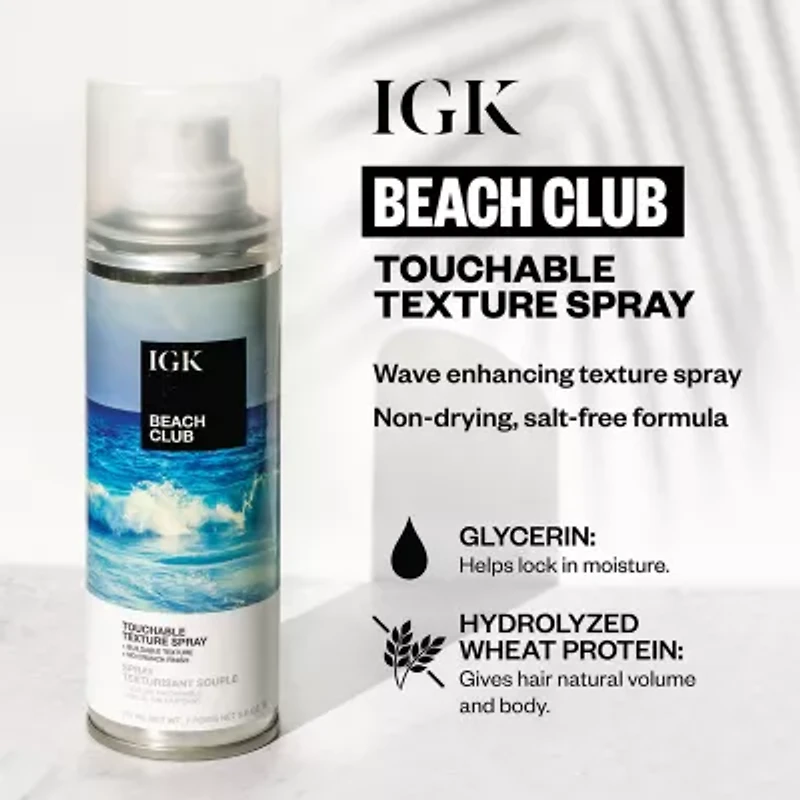 IGK Beach Club Touchable Texture Hair Spray 5 oz.