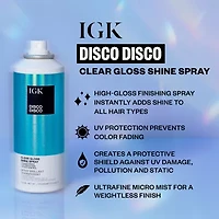 IGK Disco Disco Clear Gloss Shine Spray Hair Product 5.3 oz.