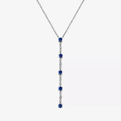 Womens Diamond Accent Gemstone 10K Gold 18 Inch Pendant Necklace