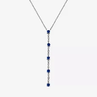 Womens Diamond Accent Gemstone 10K Gold 18 Inch Pendant Necklace
