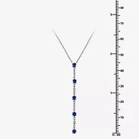 Womens Diamond Accent Gemstone 10K Gold 18 Inch Pendant Necklace