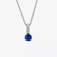 Womens Diamond Accent Gemstone 10K Gold 18 Inch Pendant Necklace