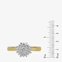 Womens 1/2 CT. T.W. Natural White Diamond 10K Gold Cluster Cocktail Ring