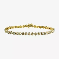 Womens CT. T.W. Lab Grown White Diamond 10K White Gold Tennis Bracelet