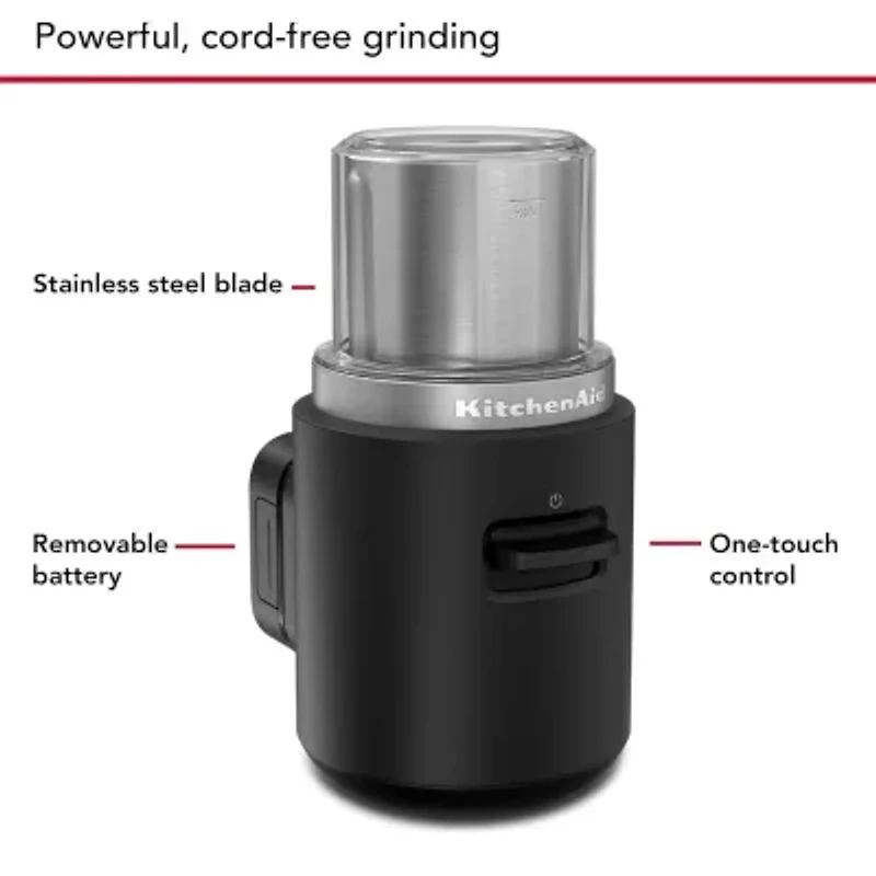 KitchenAid Cordless Blade Coffee Grinder with Battery