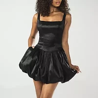 B. Smart Bubble Skirt Womens Sleeveless Juniors Fit + Flare Dress