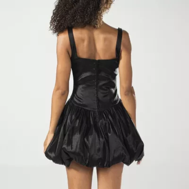 B. Smart Bubble Skirt Womens Sleeveless Juniors Fit + Flare Dress