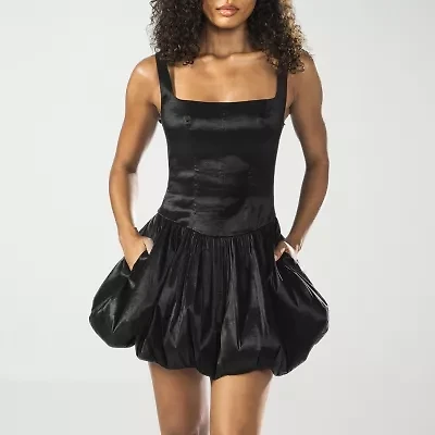 B. Smart Bubble Skirt Womens Sleeveless Juniors Fit + Flare Dress