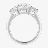 Love Lives Forever (G / I1) Womens 4 CT. T.W. Lab Grown White Diamond 10K Gold Oval 3-Stone Engagement Ring