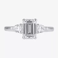 Love Lives Forever (G / I1) Womens 1 1/5 CT. T.W. Lab Grown White Diamond 10K Gold 3-Stone Engagement Ring
