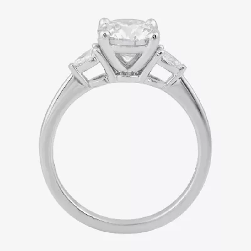 Love Lives Forever (G / I1) Womens 1 1/5 CT. T.W. Lab Grown White Diamond 10K Gold Round 3-Stone Engagement Ring