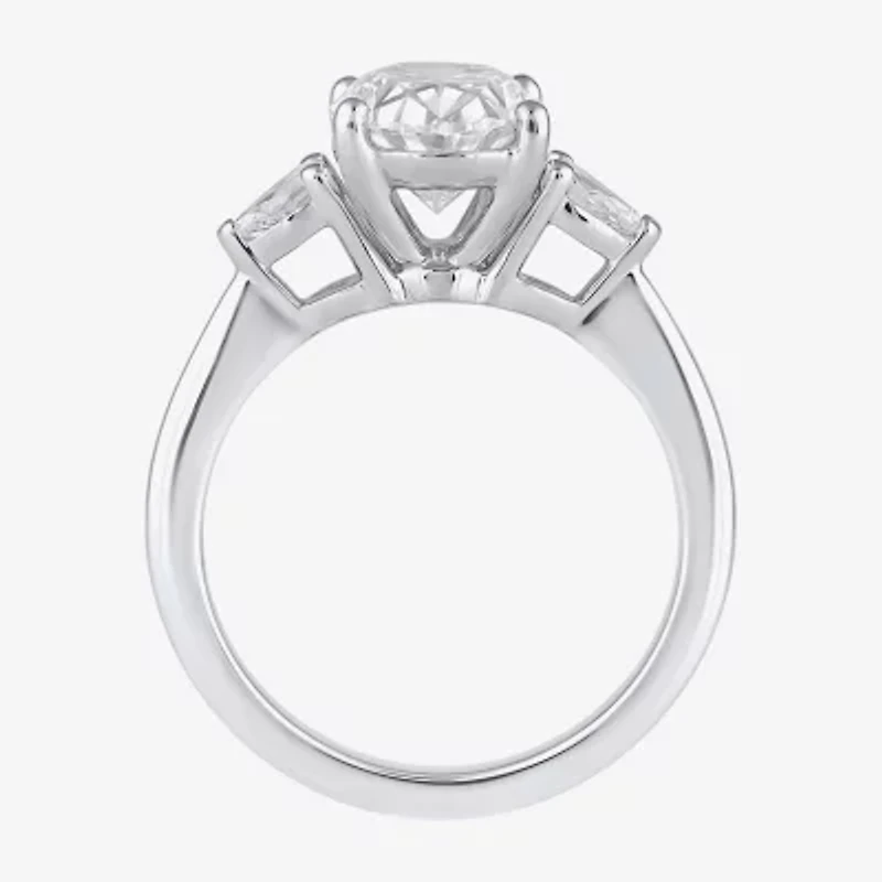 Love Lives Forever (G / I1) Womens 1 1/5 CT. T.W. Lab Grown White Diamond 10K Gold Round 3-Stone Engagement Ring