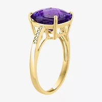 Effy  Womens Genuine Gemstone 14K White, Yellow, or Rose Gold Cushion Cocktail Ring