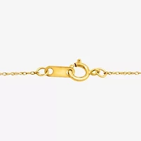 Womens 1 CT. T.W. Lab Grown White Diamond 14K Gold Over Silver Sterling Cross 18 Inch Pendant Necklace