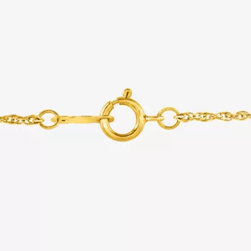 Womens 1/4 CT. T.W. Lab Grown White Diamond 14K Gold Over Silver Sterling Silver Cross 18 Inch Pendant Necklace