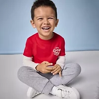 Okie Dokie Toddler & Little Boys Crew Neck Long Sleeve Regular Fit Graphic T-Shirt