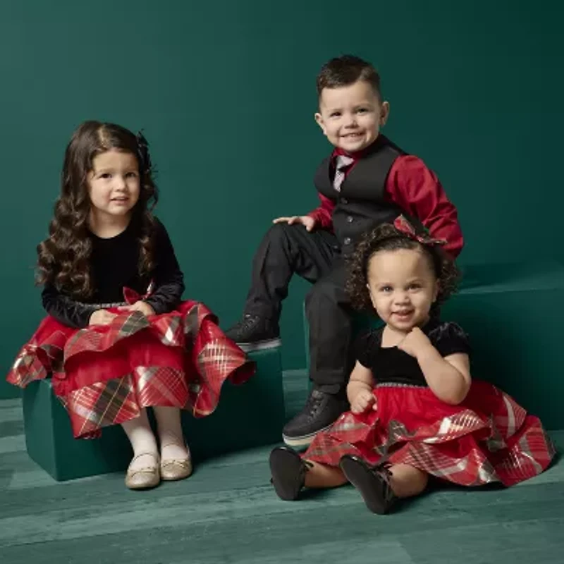 Bonnie Jean Toddler Girls Long Sleeve Fit + Flare Dress