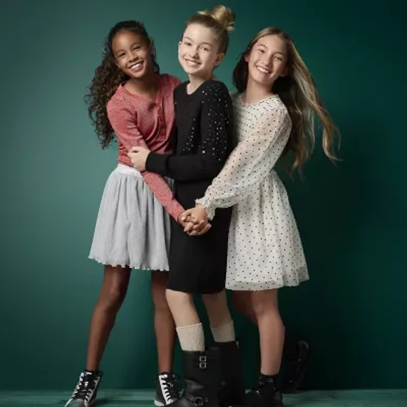 Thereabouts Little & Big Kid Girls Long Sleeve A-Line Dress