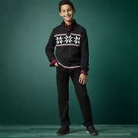 IZOD Little & Big Kid Boys High Neck Long Sleeve Pullover Sweater
